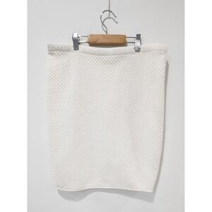 Max Studio Pencil Skirt Size SMALL  Stretch White Tweed